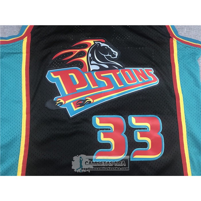 Camiseta Detroit Pistons Grant Hill Mitchell & Ness 1998-99 Negro